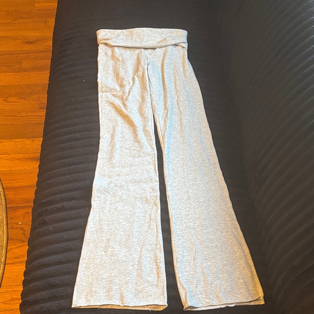 SKIMS Cotton Jersey Foldover Pant • NWT • Never Worn • XXS • Light Heather Grey